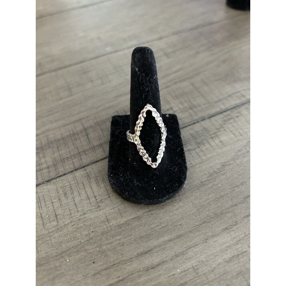 Silver Tone Open Adjustable Ring Size 7